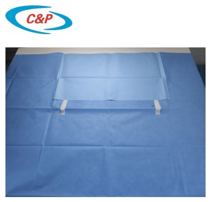 Jednorazowa niebieska chirurgiczna / medyczna wzmocniona samoprzylepna serweta boczna do chirurgii zgodnie z certyfikatem CE i ISO 13485
