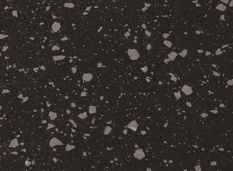 płynąca srebrno-czarna płyta kwarcowa w kolorze czarnym
