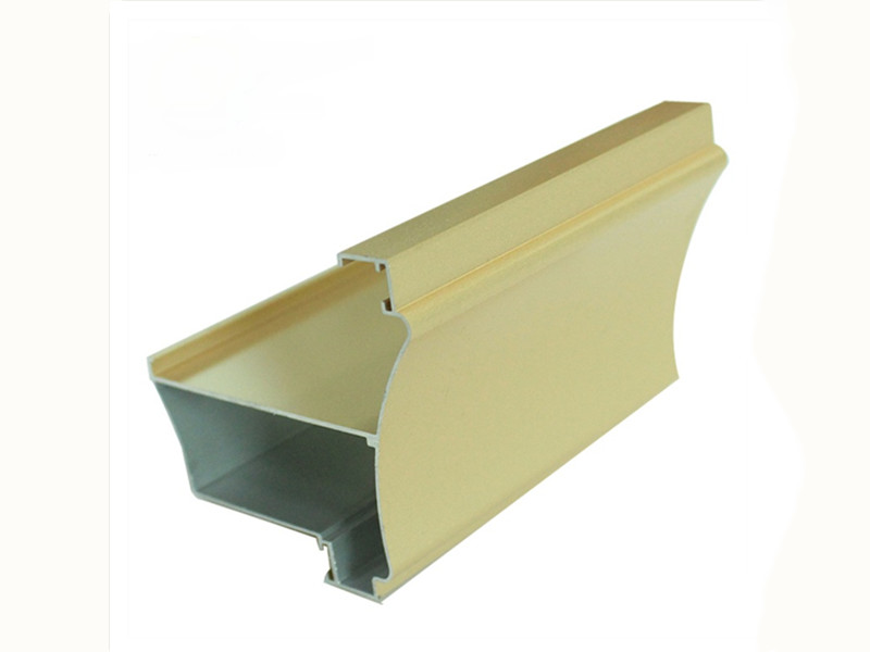 Profile aluminiowe do ościeżnic z powłoką PVDF w kolorze złotym
