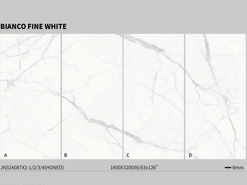 Bianco Fine White Engineered Spiekane kamienne płytki ścienne
