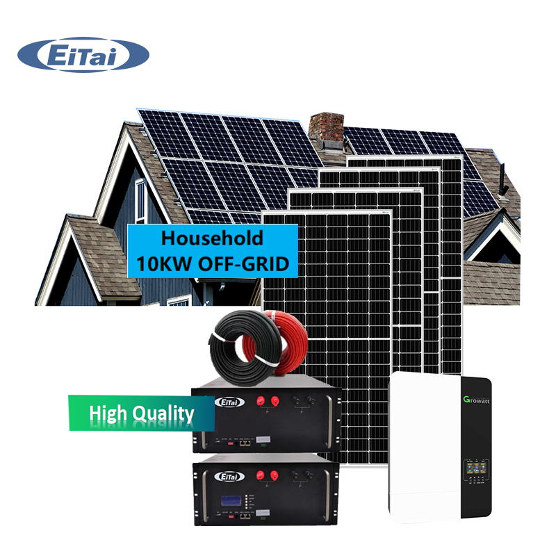 Eitai Off Grid Solar System 5kw 10kw 15kw 20kw 25kw 30kw z baterią litowo-jonową do przechowywania w domu
