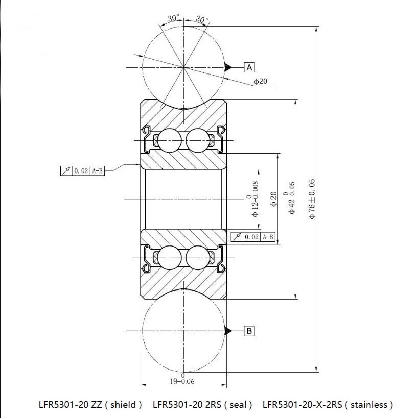 ŁOŻYSKO LFR5301-20 2RS