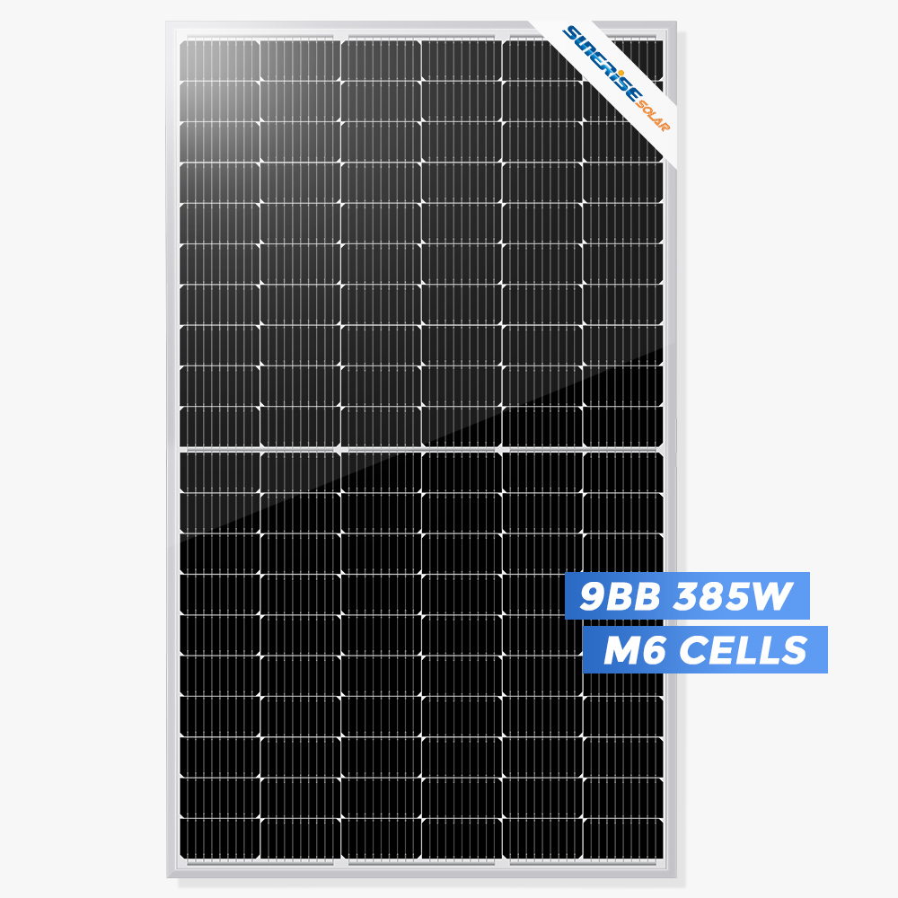 166mm 9BB Półogniwowy panel słoneczny Mono 385 W Cena

