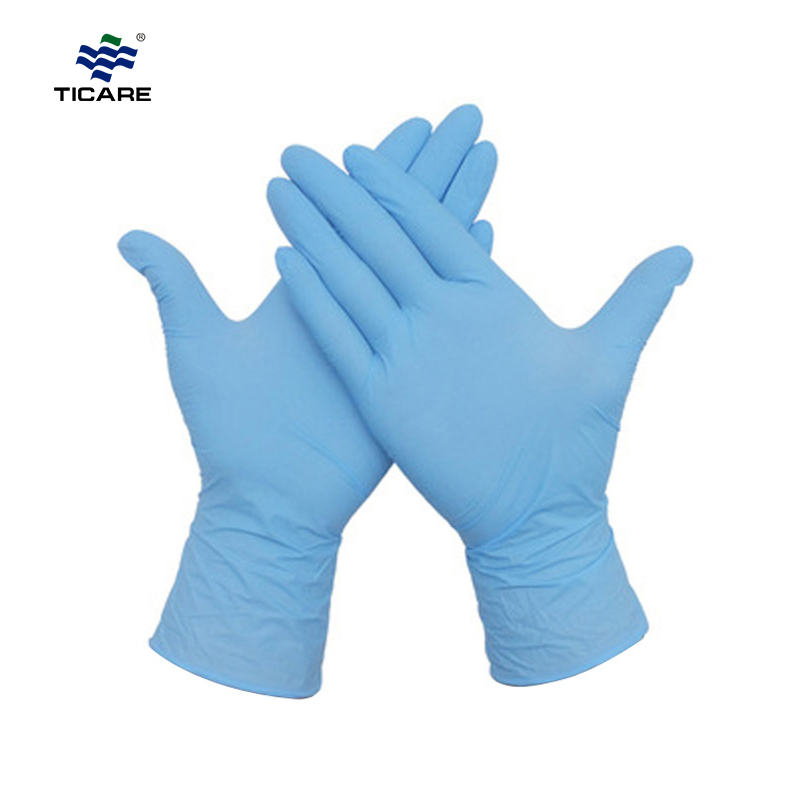 Rękawice medyczne nitrylowe 3,5 mil jasnoniebieskie, rozmiar L, bezpudrowe
