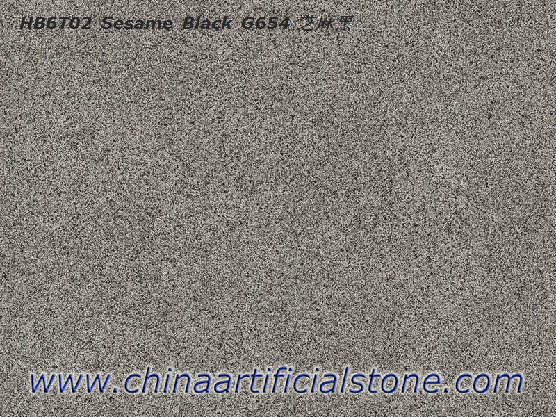 Porcelana Outdoor Brukarze Sesame Black G654 Wygląd Granitu
