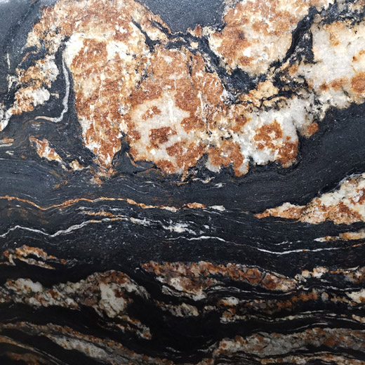 Dragon Black Granite Slab Golden Vein Naturalny kamień na blaty prefabrykowane
