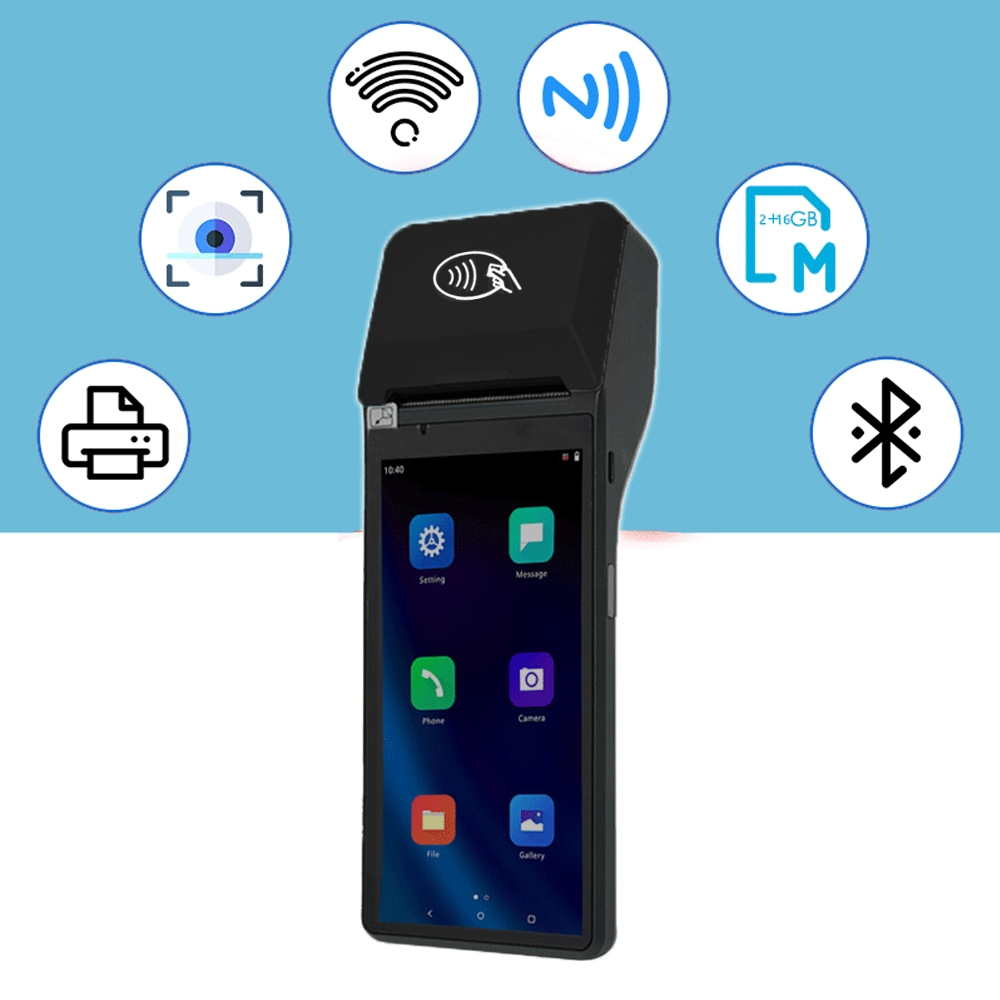 6-calowy, inteligentny terminal POS z certyfikatem CE z NFC i odciskiem palca Z300
