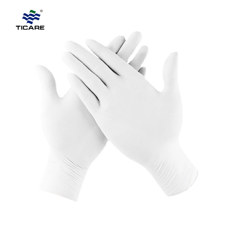 Białe nitrylowe rękawiczki medyczne, bezpudrowe, duże rozmiary
