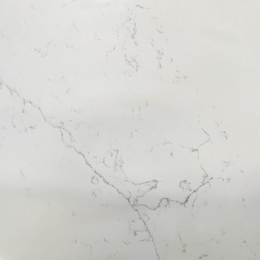 Biała płyta kwarcowa z długą marmurową żyłką Natural Look Surface Quartz Slab
