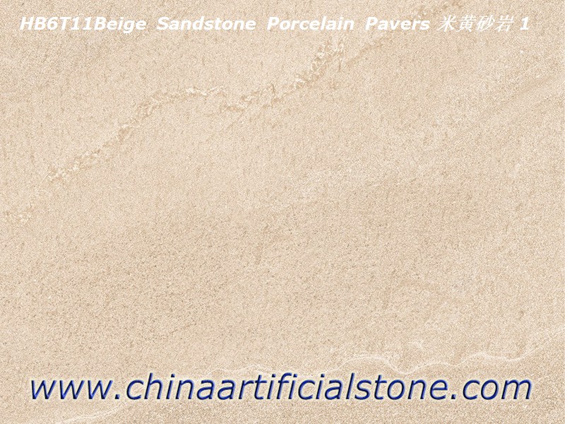 Beżowe piaskowce zewnętrzne porcelanowe płyty chodnikowe
