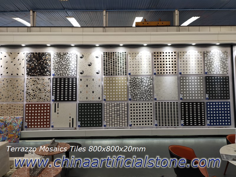 Prefabrykowane płytki mozaiki lastryko na zamówienie 800x800x20mm
