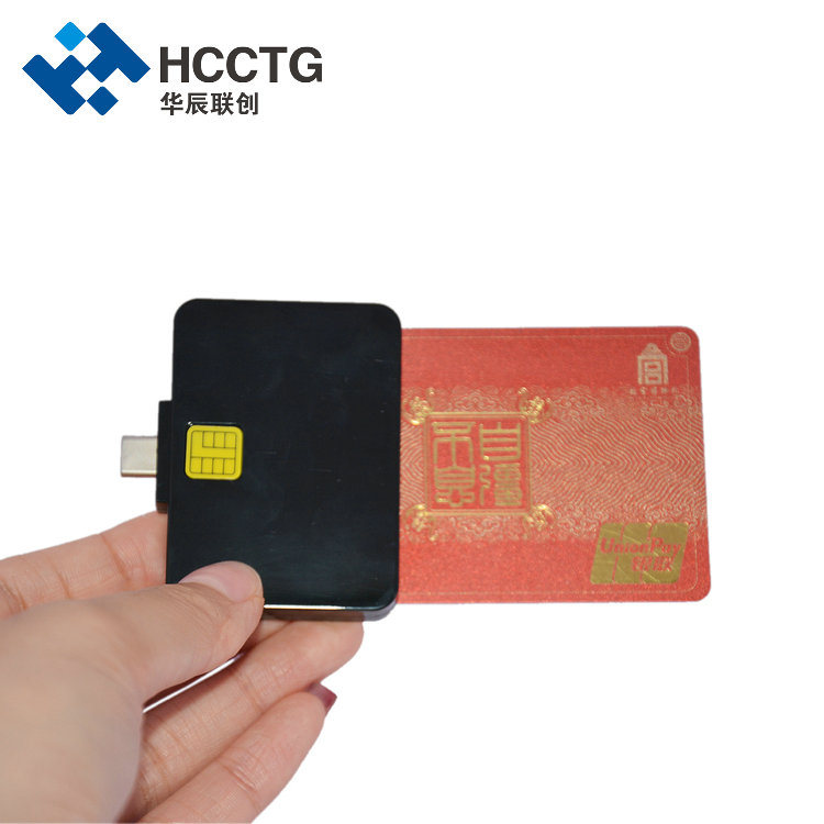 Kieszonkowy czytnik kart inteligentnych USB typu C Certyfikat CE ROHS DCR32

