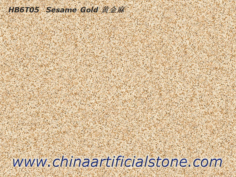 Płytki porcelanowe Sesame Gold G682 Wygląd granitu
