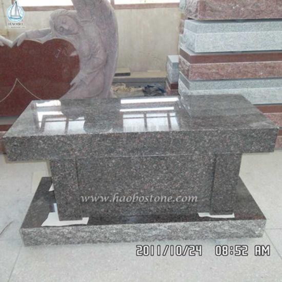 Chiny Ciemnoszary granitowy pomnik pogrzebowy
