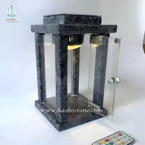 Wysokiej jakości granitowa elektroniczna lampa cmentarna ze zdalnym sterowaniem
