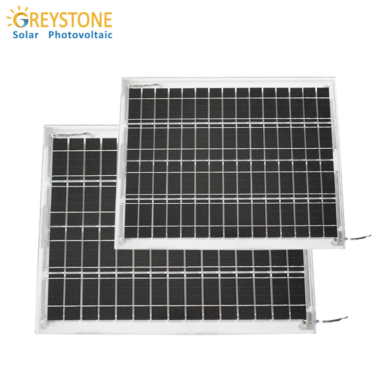 Podwójne szklane panele słoneczne Greystone 10W do pokoju słonecznego
