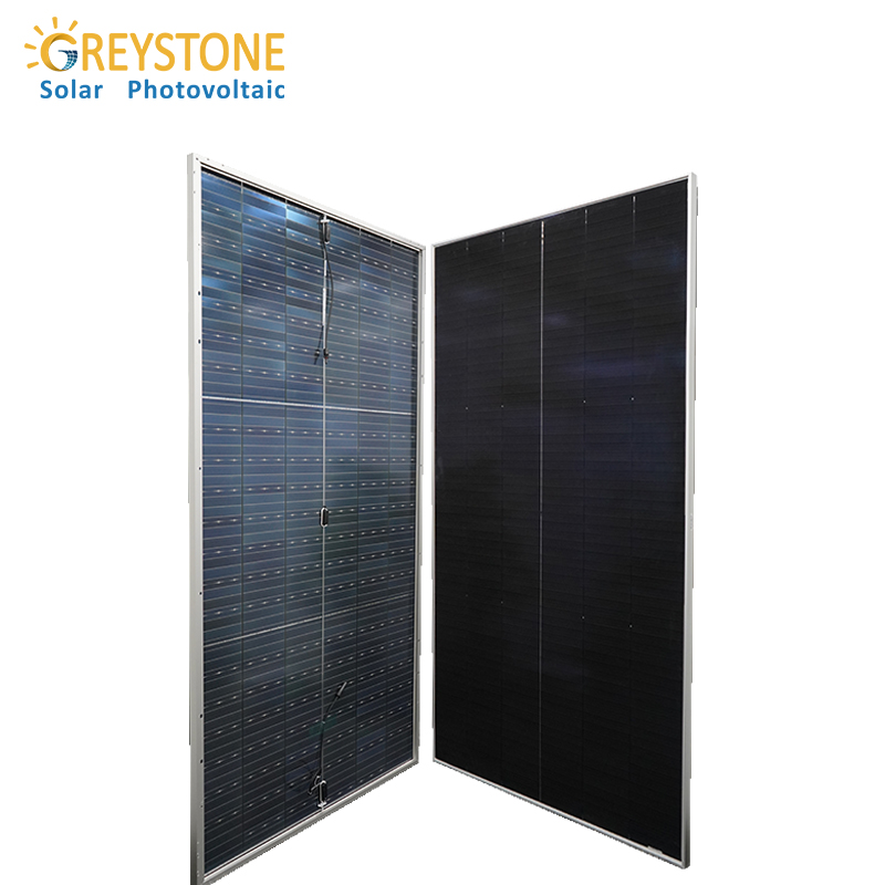 Greystone Wysoka moc Podwójny szklany Bifacial 645 W Gontowy Panel Słoneczny
