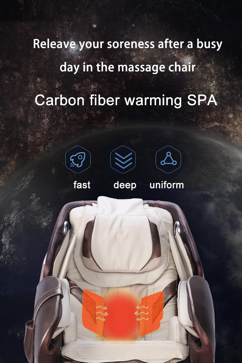 Rozgrzewający fotel do masażu SPA z włókna węglowego