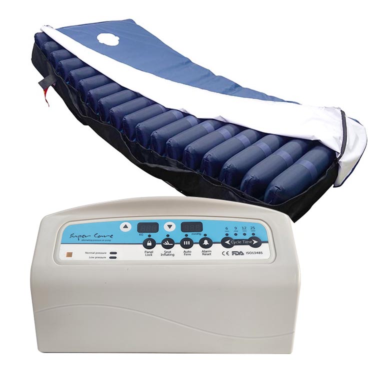 Rurowy pu przemienny ciśnieniowy opieka zdrowotna przeciwodleżynowy nadmuchiwany materac do łóżka icu
