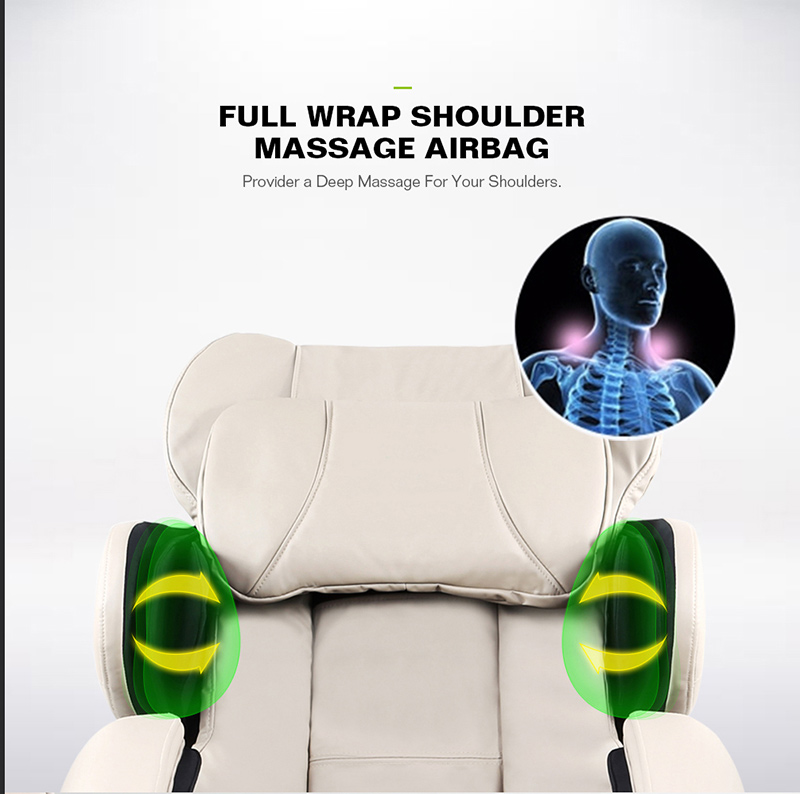 Fotel do masażu z poduszkami powietrznymi na ramię