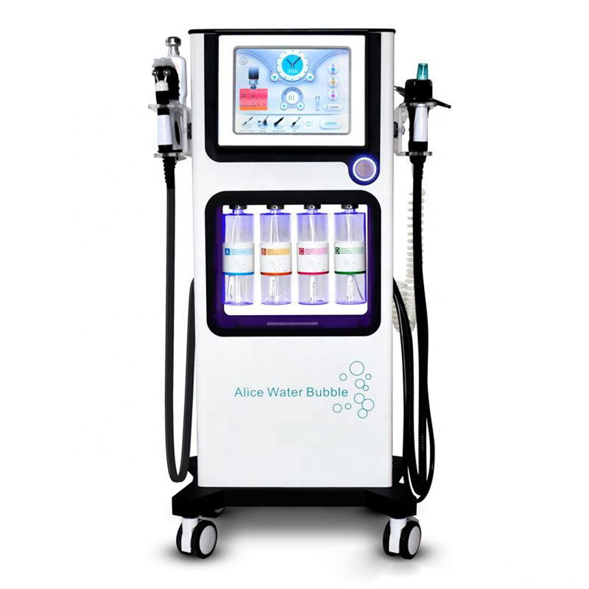 7 w 1 Hydrafacial Glow skin Alice maszyna do baniek wodnych H2O2 Jet peel tlenowa maszyna do terapii twarzy